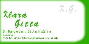 klara gitta business card